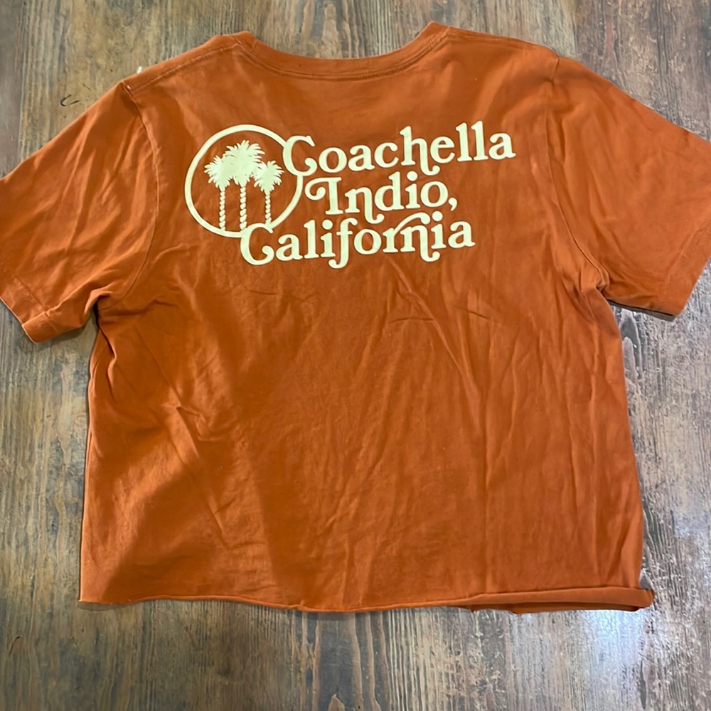 Orange cropped Coachella T